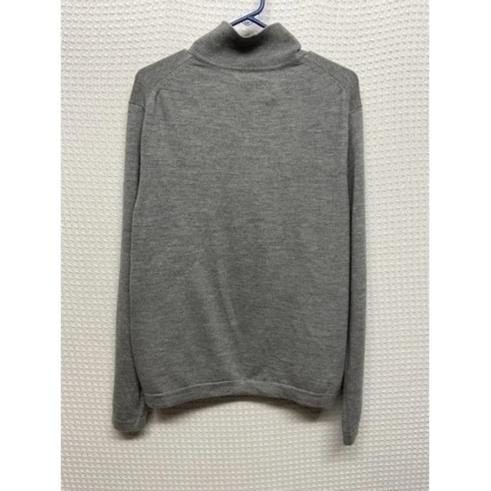 Banana Republic Gray Knit 1/4 Zip MockNeck Sweater Pullover Men XL China